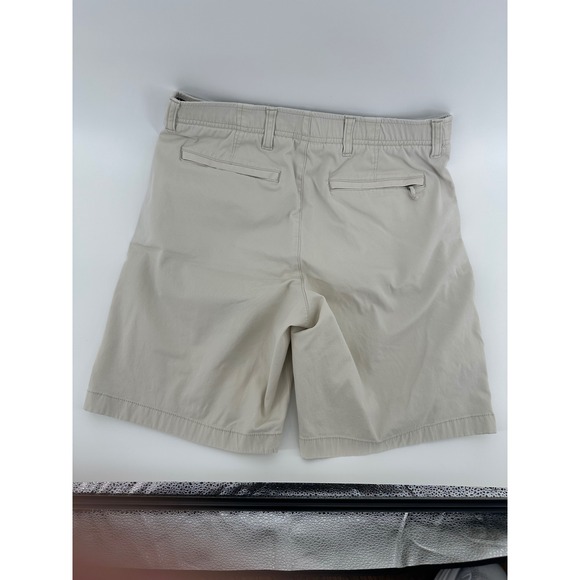 LL Bean Mens Classic Fit Chino Shorts Beige Tan Cotton Tencel Stretch 32W 504197 - Picture 10 of 10